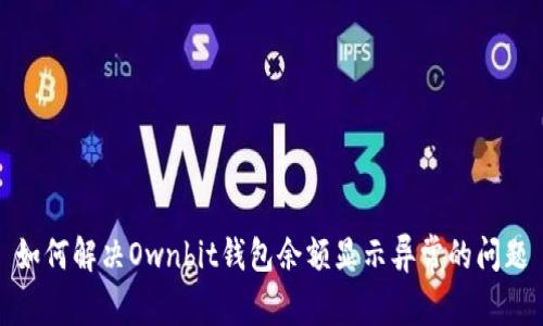 如何解决Ownbit钱包余额显示异常的问题